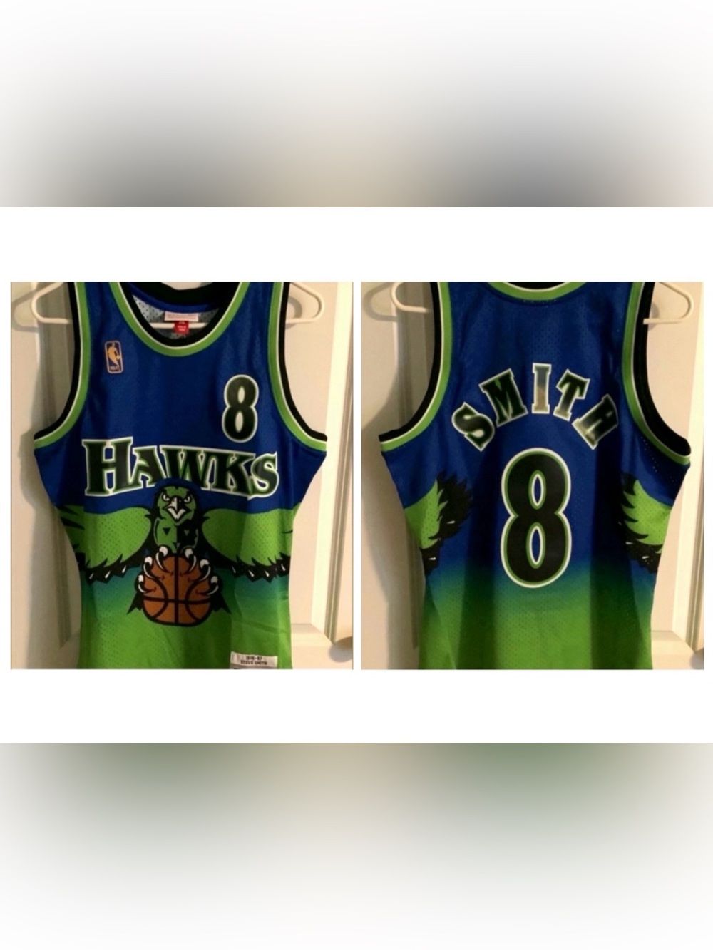 Atlanta Hawks #8 Steve Smith Authentic Mitchell & Ness Throwback NBA Jersey
